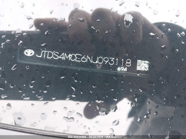 Toyota COROLLA SE 2022 JTDS4MCE6NJ093118 Image 9