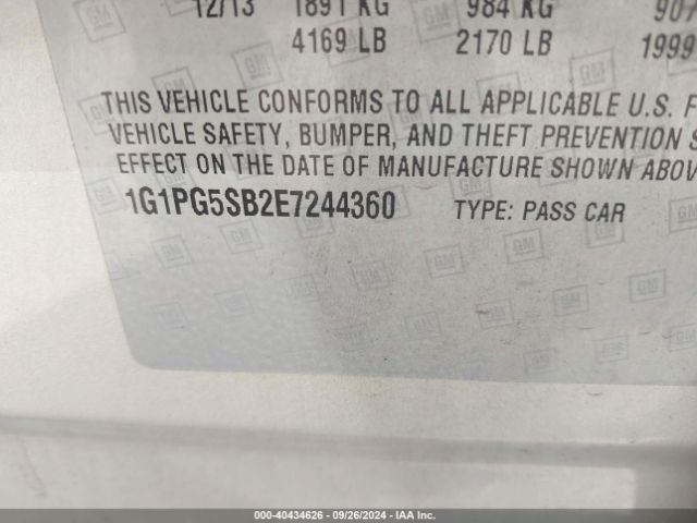 1G1PG5SB2E7244360 Chevrolet CRUZE LTZ