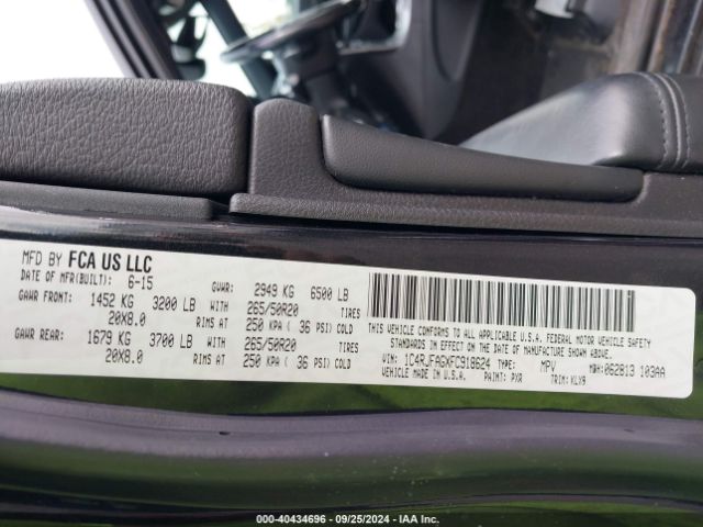 1C4RJFAGXFC918624 Jeep Grand Cherokee Altitude
