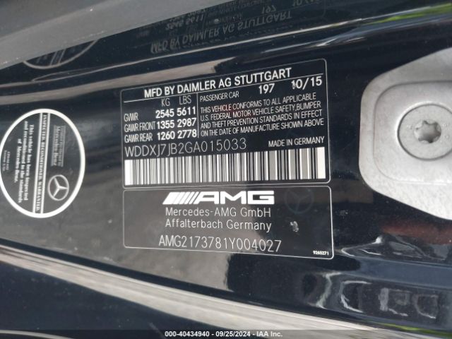 WDDXJ7JB2GA015033 Mercedes-Benz Amg S 63 4matic