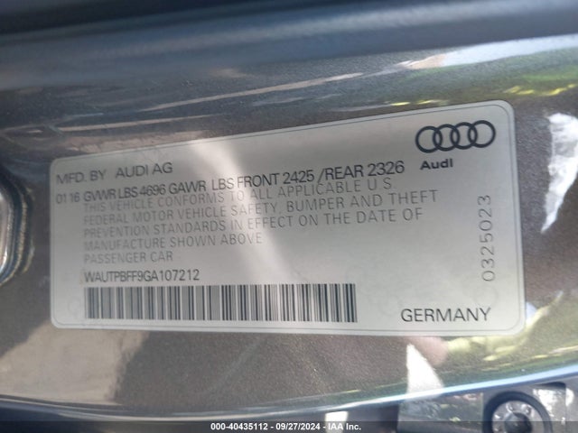 WAUTPBFF9GA107212 Audi A3 E-tron Premium Plus