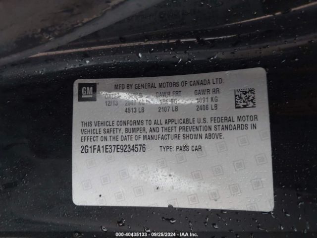 2G1FA1E37E9234576 Chevrolet Camaro 2ls