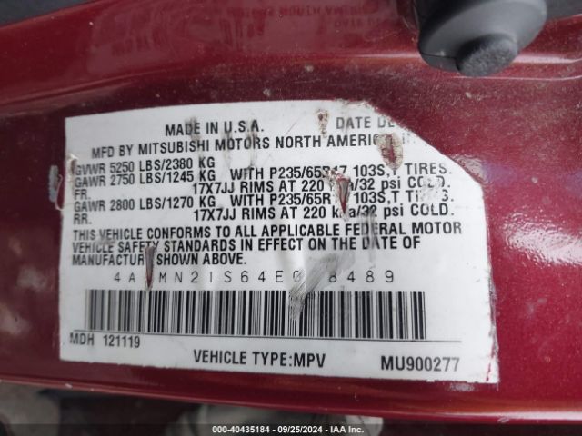 2004 MITSUBISHI ENDEAVOR 4A4MN21S64E078489 Photo 8