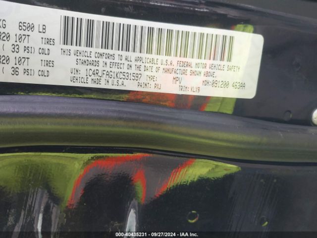 1C4RJFAG1KC531597 Jeep Grand Cherokee Altitude 4x4