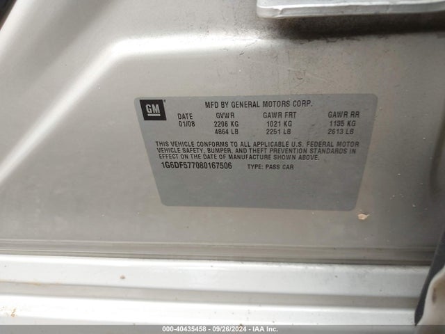 2008 CADILLAC CTS 1G6DF577080167506 Photo 8