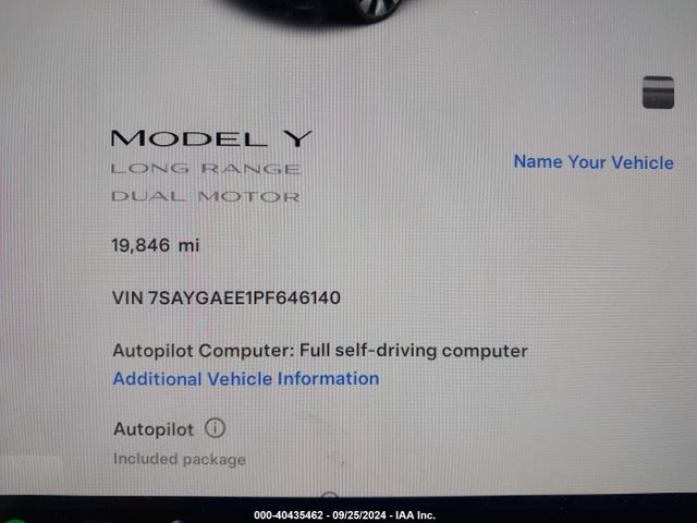 2023 TESLA MODEL Y 7SAYGAEE1PF646140 Photo 6