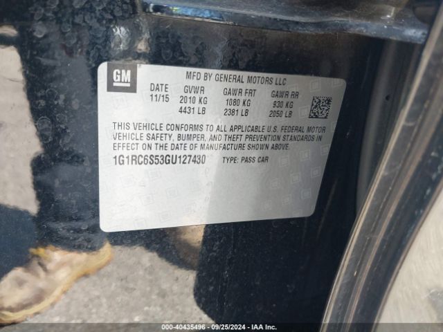 1G1RC6S53GU127430 Chevrolet VOLT LT