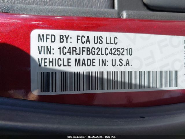 1C4RJFBG2LC425210 Jeep Grand Cherokee Limited X 4x4