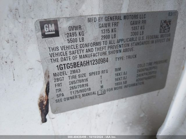 1GTG5BEA6H1230984 GMC Canyon