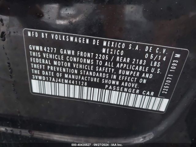 3VWD17AJ4EM441128 Volkswagen Jetta 1.8t Se