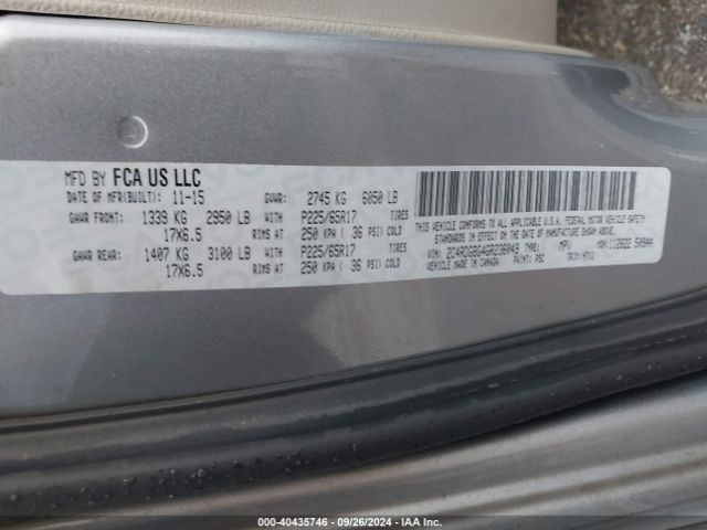 2C4RDGBG4GR236049 Dodge Grand Caravan Se Plus