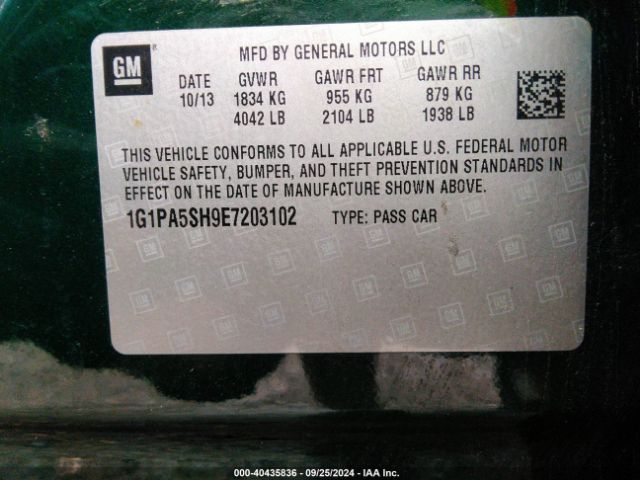 1G1PA5SH9E7203102 Chevrolet Cruze Ls Auto