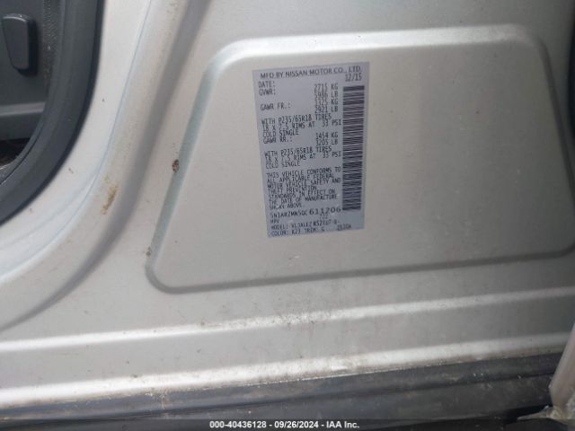 5N1AR2MN5GC611206 Nissan Pathfinder Platinum/s/sl/sv
