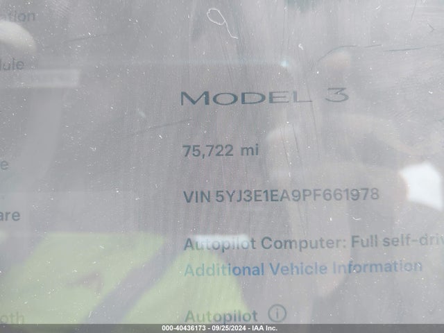 Tesla Model 3 Rear-wheel Drive 2023 5YJ3E1EA9PF661978 Image 15