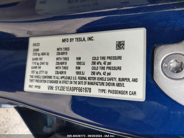 2023 TESLA MODEL 3 5YJ3E1EA9PF661978 Photo 8