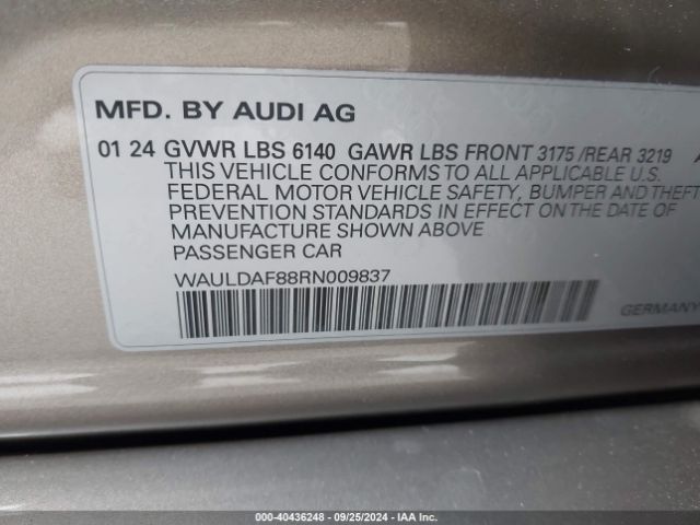 WAULDAF88RN009837 Audi A8 L 55 Tfsi Quattro Tiptronic