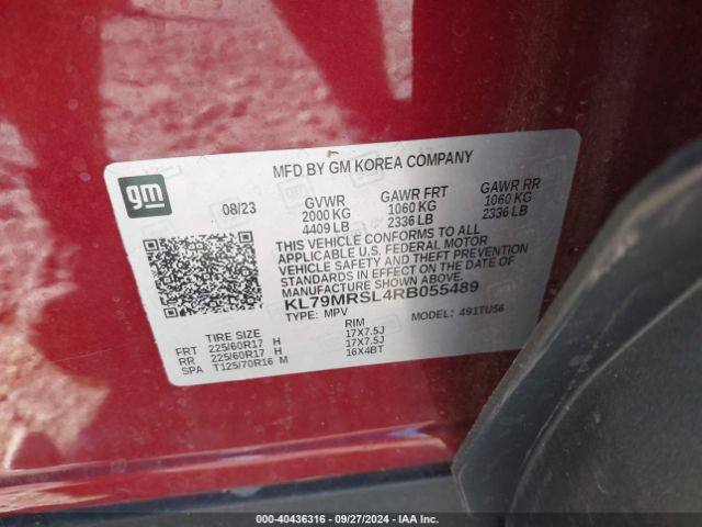 KL79MRSL4RB055489 Chevrolet Trailblazer Awd Lt