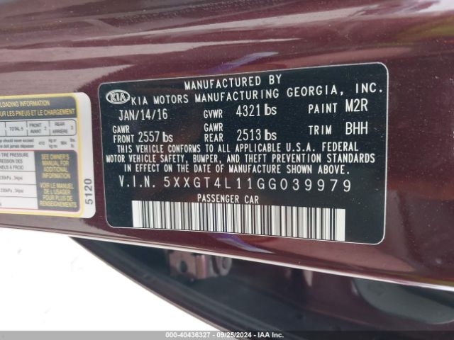 5XXGT4L11GG039979 KIA Optima Lx Turbo