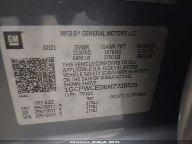 1GCPWCED6MZ230525 Chevrolet Silverado 1500 2wd  Short Bed Lt