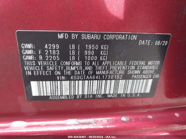 4S3GTAA64L1730152 Subaru Impreza 5-door