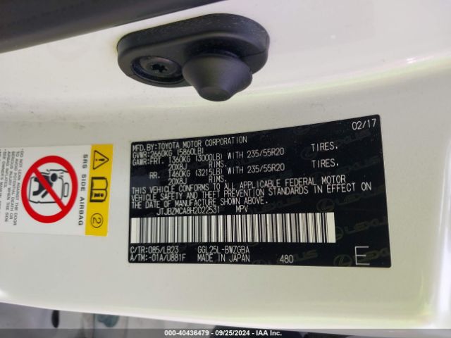 JTJBZMCA8H2022531 Lexus RX 350