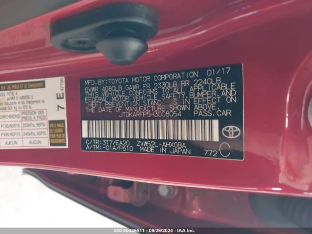 JTDKARFP5H3008054 Toyota Prius Prime Premium