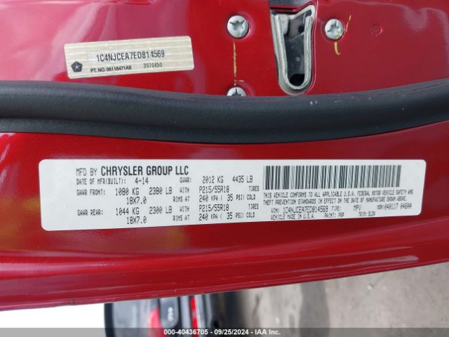 1C4NJCEA7ED814569 Jeep Compass High Altitude