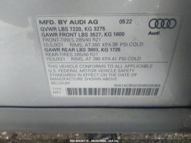 2022 AUDI E-TRON S WA1ACBGE0NB039363 Photo 8