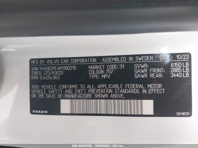 Volvo Xc90 B6 Plus Bright Theme 7-seater 2024 YV4062PE4R1190210 Image 9