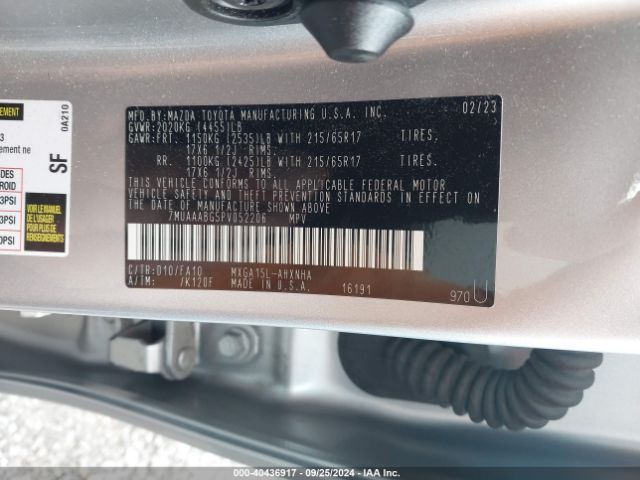 7MUAAABG5PV052206 Toyota Corolla Cross L