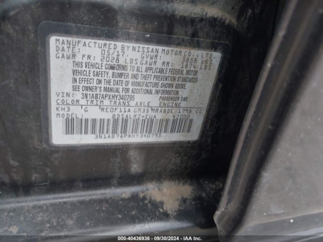 3N1AB7APXHY340795 Nissan SENTRA SR