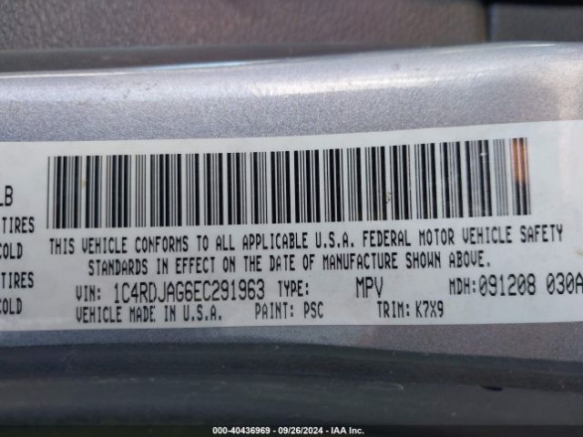 1C4RDJAG6EC291963 Dodge Durango Sxt