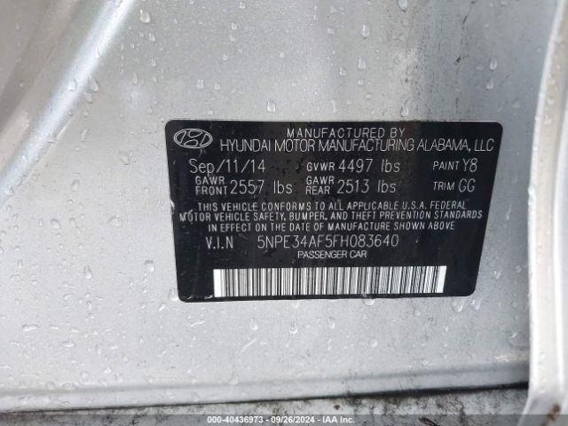 5NPE34AF5FH083640 Hyundai Sonata Sport