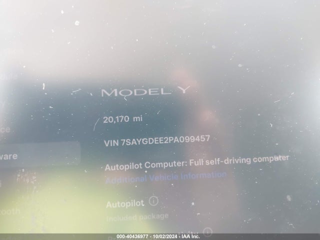 2023 TESLA MODEL Y 7SAYGDEE2PA099457 Photo 6