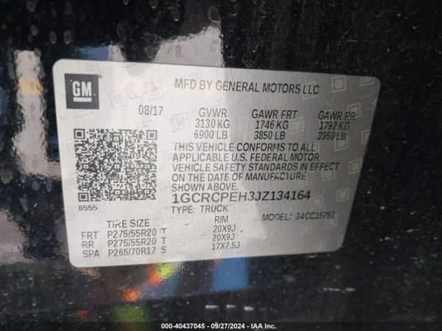 1GCRCPEH3JZ134164 Chevrolet Silverado 1500 Custom