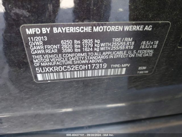 5UXKR0C52E0H17319 BMW X5 Xdrive35i