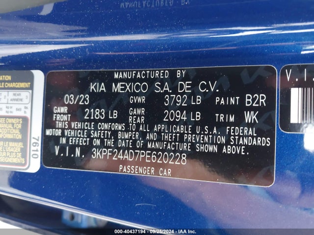 KIA Forte Lxs 2023 3KPF24AD7PE620228 Image 9