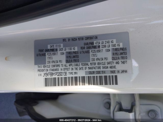 JM3KFBBM1P0290138 Mazda Cx-5 2.5 S Select