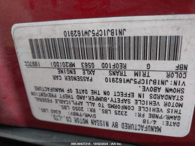 JN1BJ1CP5JW162910 Nissan Rogue Sport Sv