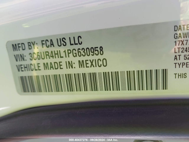 RAM 2500 Tradesman  4x2 8' Box 2023 3C6UR4HL1PG630958 Image 9