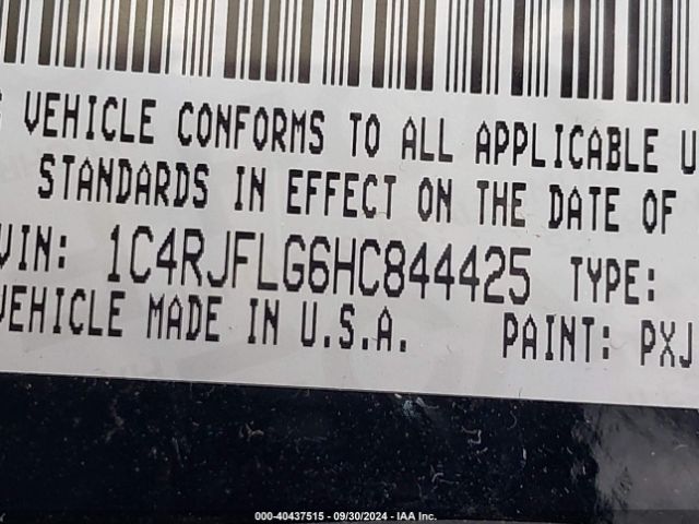 1C4RJFLG6HC844425 Jeep Grand Cherokee Trailhawk 4x4
