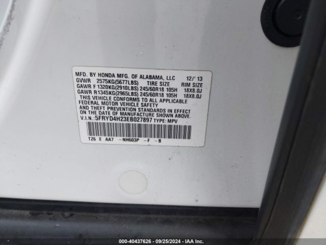 5FRYD4H23EB027897 Acura MDX