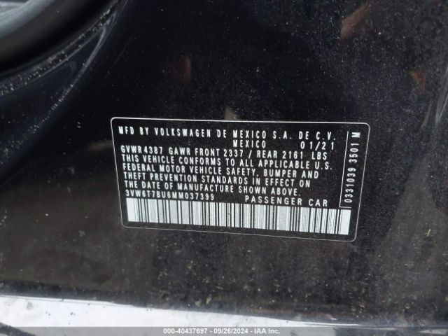 3VW6T7BU6MM037399 Volkswagen Jetta Gli 2.0t Autobahn/2.0t S