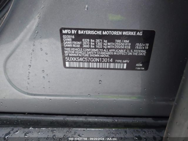 5UXKS4C57G0N13014 BMW X5 Xdrive35d