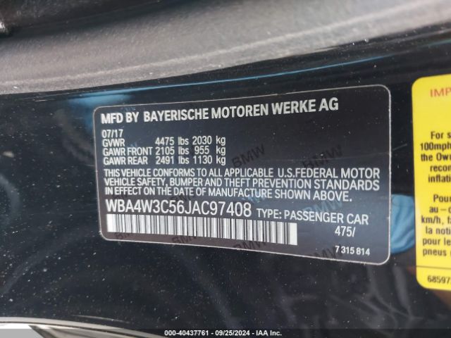 WBA4W3C56JAC97408 BMW 430I
