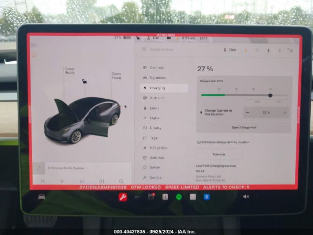 5YJ3E1EA8MF851038 Tesla Model 3 Standard Range Plus Rear-wheel Drive