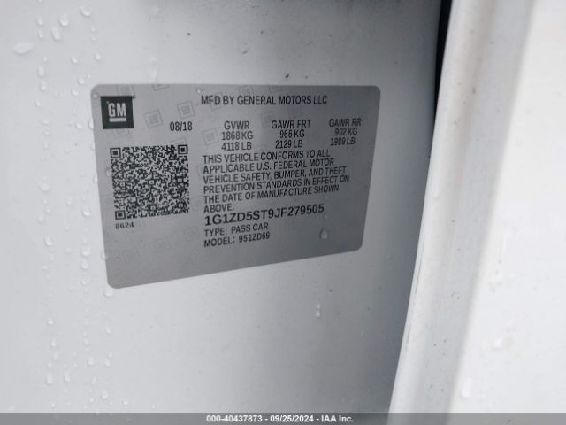 Chevrolet MALIBU LT 2018 1G1ZD5ST9JF279505 Image 9