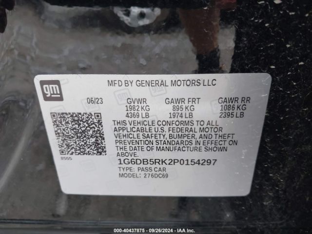 1G6DB5RK2P0154297 Cadillac Ct4 Premium Luxury