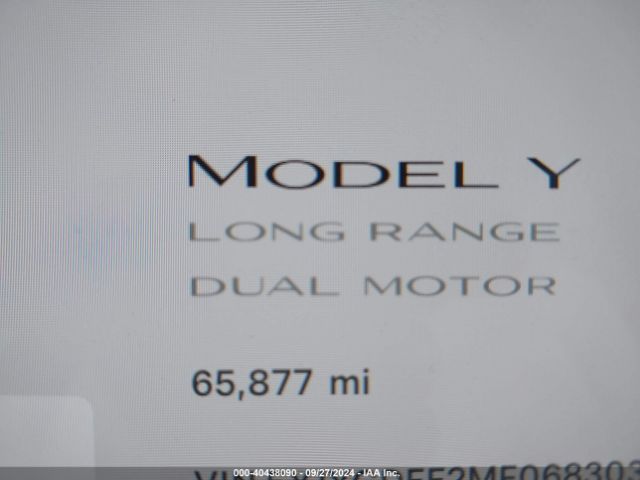 5YJYGDEE2MF068303 Tesla Model Y Long Range Dual Motor All-wheel Drive