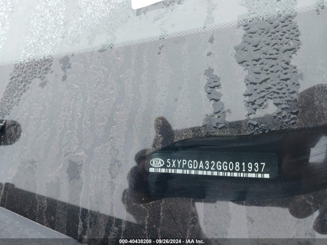 KIA Sorento 2.4l Lx 2016 5XYPGDA32GG081937 Image 9